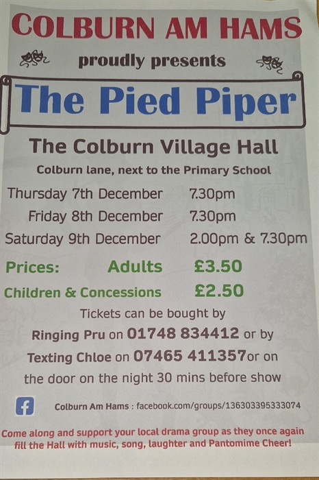 COLBURN AM HAMS PROUDLY  PRESENTS THE PIED PIPER