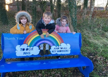 Colburn town council have had 2 new NHS benches installed on the edge of their Colburn sidings woods on the a6136