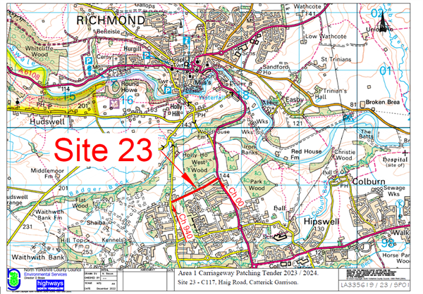 PATCHING WORK TAKING PLACE ON HAIG ROAD, CATTERICK GARRISON.