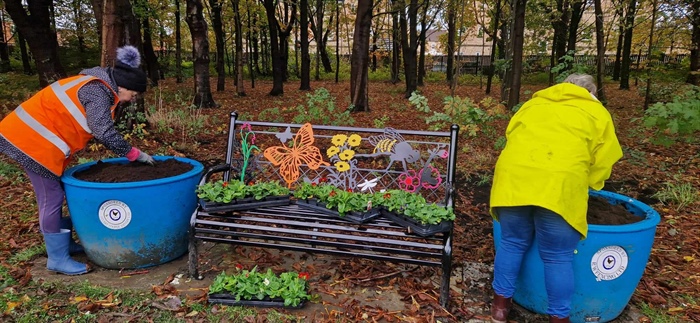 WINTER PLANTING OF THE SPONSORED TUBS